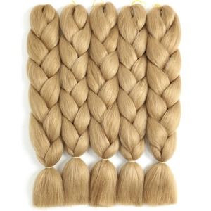 1pc Synthetic Braiding Hair Kanekalon Jumbo Braids Hair Extensions 24Inches Gold